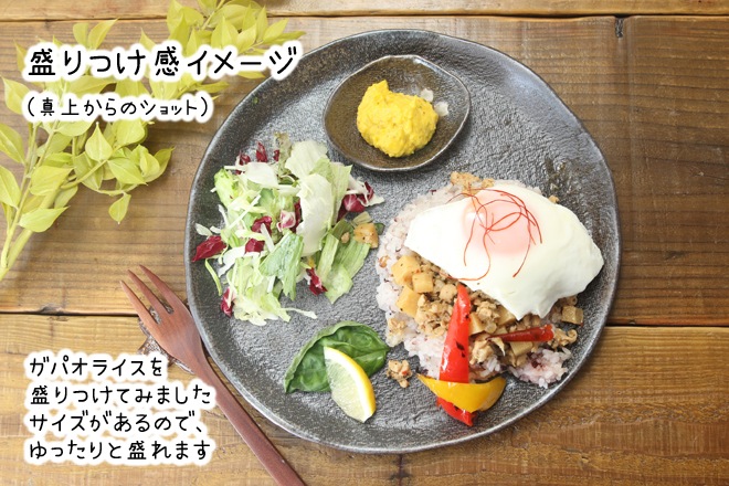 益子焼 炭化焼シリーズ  ワンプレート皿 ピザ皿　約26.5cm　さくら桜 単品1枚