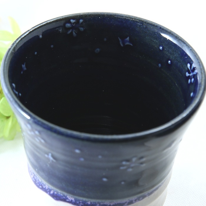 【益子焼】夜空のようなロマンチックなミニフリーカップ【単品１個】