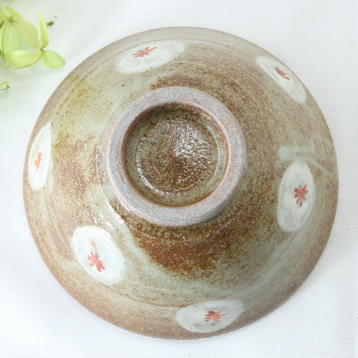 【益子焼】　夫婦茶碗 夫婦ご飯茶碗　小花模様 益子焼陶芸家 木村世傑作