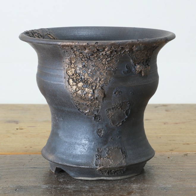 益子焼 中鉢 作家　直径約22cm高さ9cm 益子焼 古賀賢二 灰釉楕円鉢（中） | MatsuBokkuri