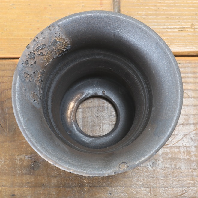 【益子焼】 4号鉢 高さ約10.8cm 植木鉢 陶器鉢 塊根植物 アガベ サボテン コーデックス 【銀河鉢シリーズ】 作家 陶芸家 横山雄一作 一点物