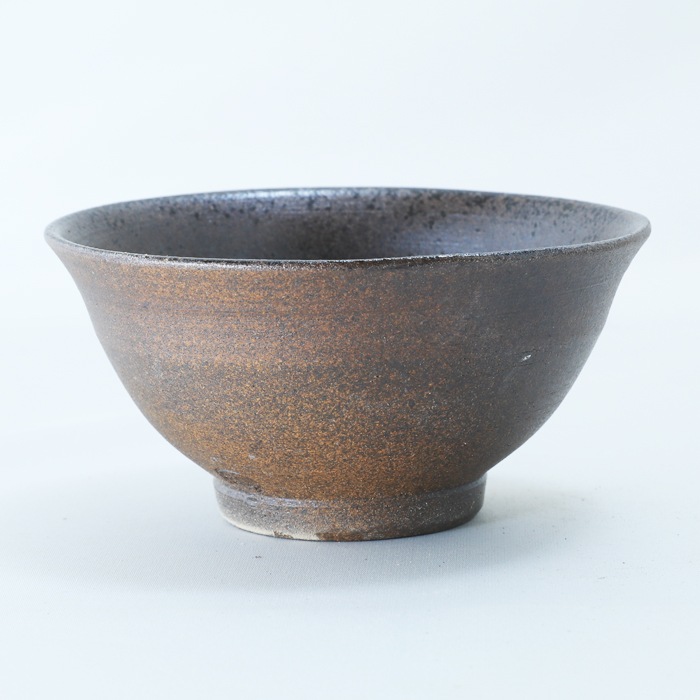 【益子焼】炭化焼き無地のお茶漬け茶碗【単品１個】