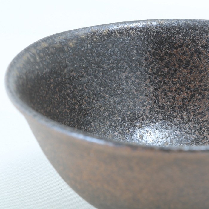 【益子焼】炭化焼き無地のお茶漬け茶碗【単品１個】