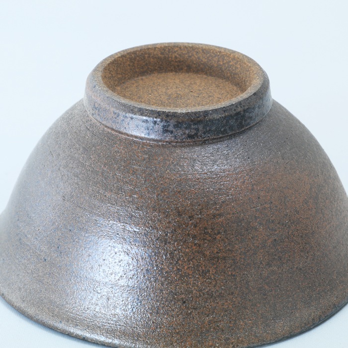 【益子焼】炭化焼き無地のお茶漬け茶碗【単品１個】