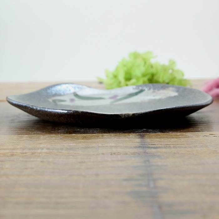【益子焼】ふだん使いの珈琲カップ＆ソーサー【刷毛目つゆ草模様】【ソーサー付き・単品１客】