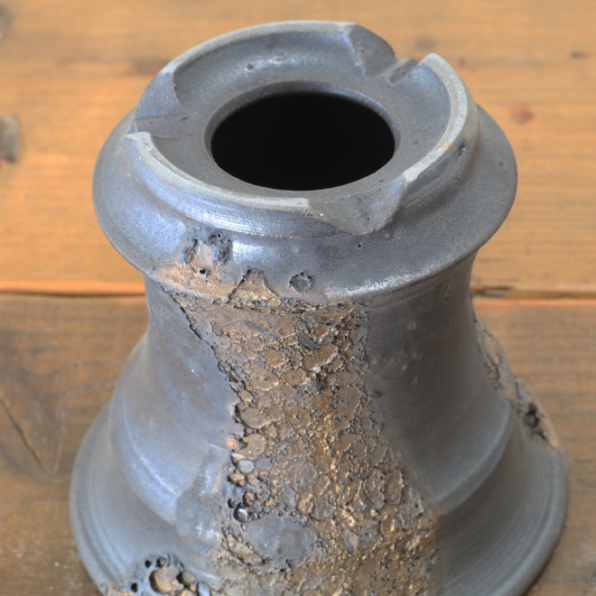 【益子焼】 4号鉢 高さ約11cm 植木鉢 陶器鉢 塊根植物 アガベ サボテン コーデックス 【銀河鉢シリーズ】 作家 陶芸家 横山雄一作 一点物