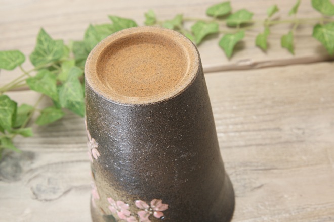 【益子焼】さくらの大きめフリーカップ【単品１個】