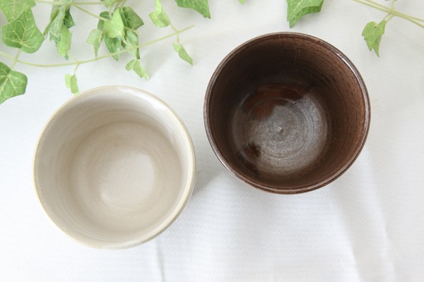 【益子焼】 釉薬シリーズ　蕎麦ちょこ 小さめで使いやすい いっちんドット柄 単品１個