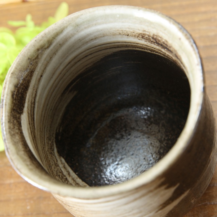 【益子焼】素朴な刷毛目の夫婦湯呑み