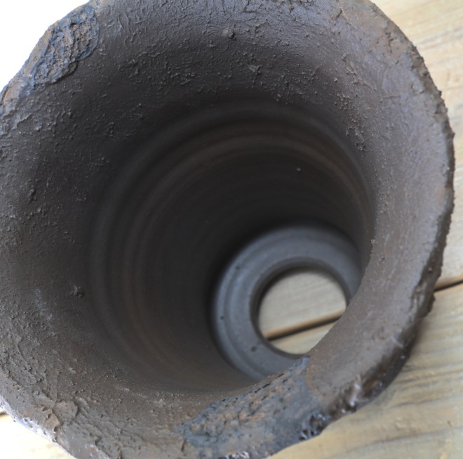 【益子焼】 5.6号鉢 高さ約18.5cm 植木鉢 陶器鉢 塊根植物 オペルクリカリア パキプス 【砂漠シリーズ】 作家 陶芸家 横山雄一作