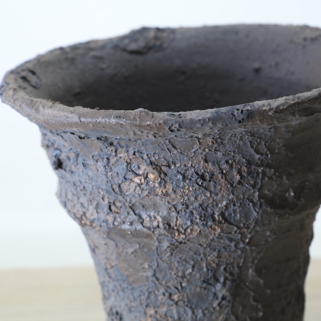 益子焼｜【益子焼】 5.6号鉢 高さ約18.5cm 植木鉢 陶器鉢 塊根