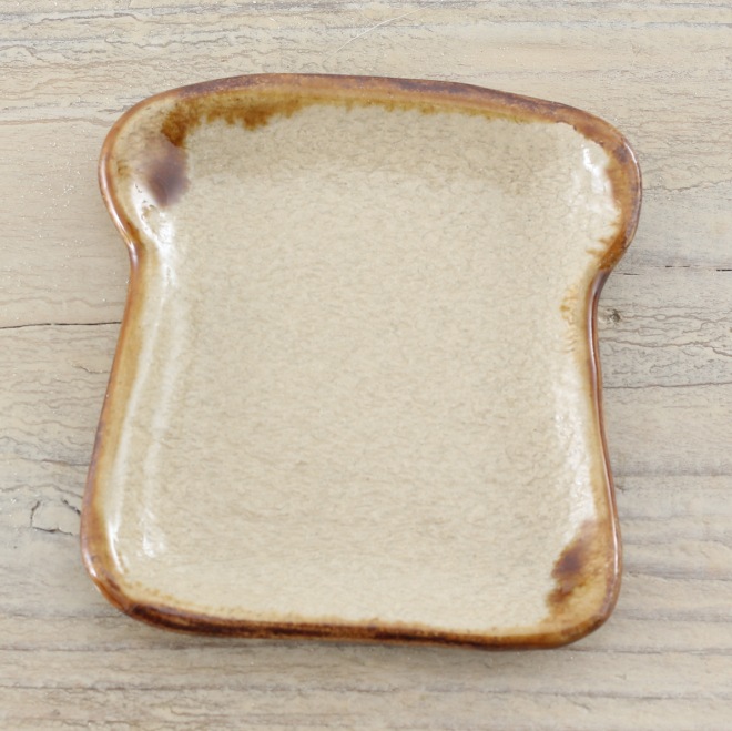 【益子焼】 おしゃれ 食パン風 小さな豆皿 小皿 NEW 【単品1枚】