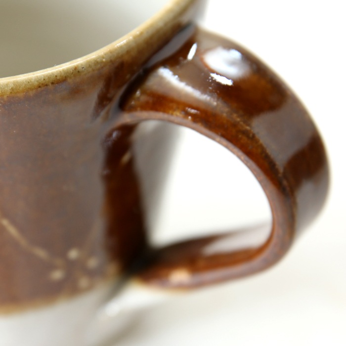 【益子焼】釉シリーズ ななめラインドットいっちん マグカップ 【単品1個】