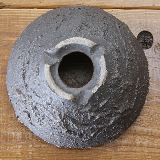 【益子焼】5.3号鉢 植木鉢 陶器鉢 塊根植物 アガベ サボテン 【砂漠シリーズ】 浅め高さ約6～6.5cm 作家 陶芸家 横山雄一作 一点物　（傾きあり）