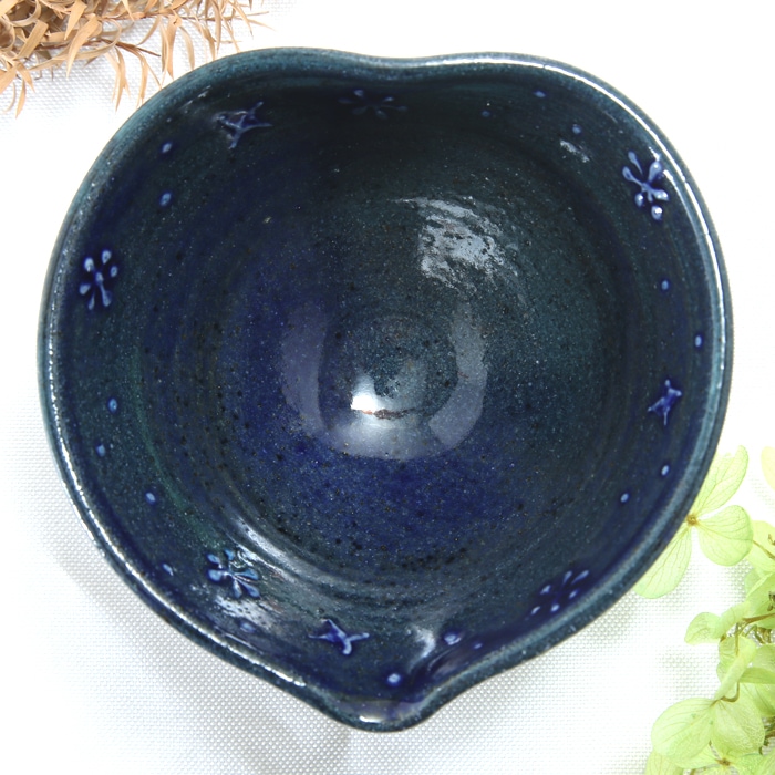 【益子焼】夜空のようなロマンチックなヨーグルト小鉢 アイスクリーム小鉢 ミニパフェ小鉢【単品1個】