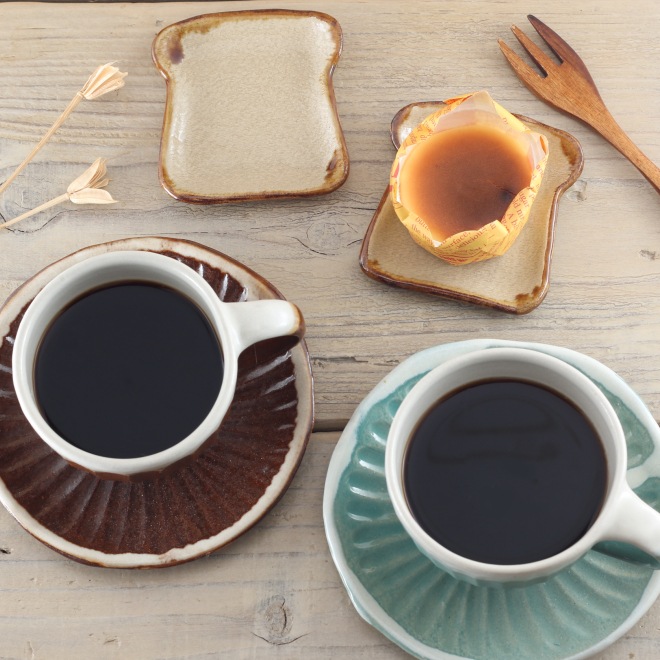 【益子焼】 コーヒーカップ＆ソーサー 珈琲カップ しのぎ 【単品１客】