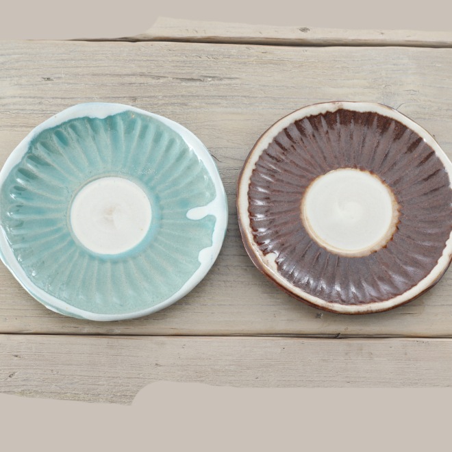 【益子焼】 コーヒーカップ＆ソーサー 珈琲カップ しのぎ 【単品１客】