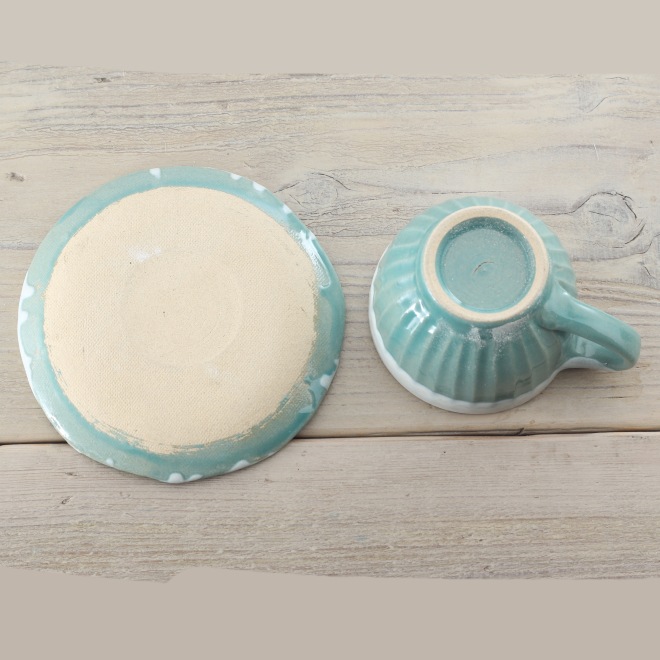 【益子焼】 コーヒーカップ＆ソーサー 珈琲カップ しのぎ 【単品１客】