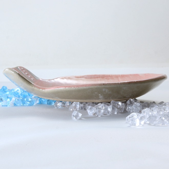 【益子焼】おしゃれ 海の生き物たちシリーズ タコ タコの浅めなお皿 中皿 【単品１枚】