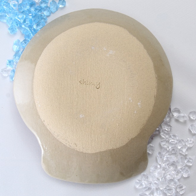 【益子焼】おしゃれ 海の生き物たちシリーズ タコ タコの浅めなお皿 中皿 【単品１枚】