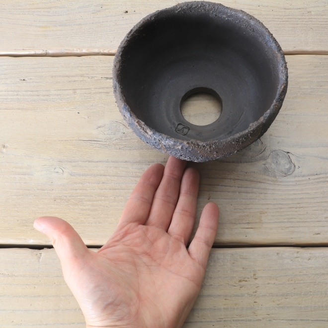 【益子焼】 4.8号鉢 高さ約8cm 植木鉢 陶器鉢 塊根植物 アガベ サボテン コーデックス 【砂漠シリーズ】 作家 陶芸家 横山雄一作
