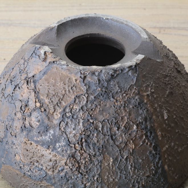 【益子焼】 4.8号鉢 高さ約8cm 植木鉢 陶器鉢 塊根植物 アガベ サボテン コーデックス 【砂漠シリーズ】 作家 陶芸家 横山雄一作