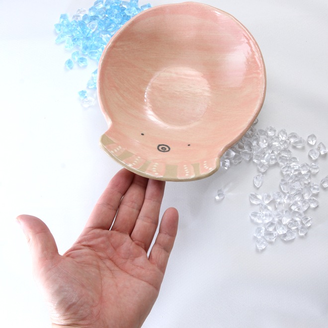 【益子焼】おしゃれ 海の生き物たちシリーズ タコ タコの深さのあるお皿 サラダボウル 【単品1枚】