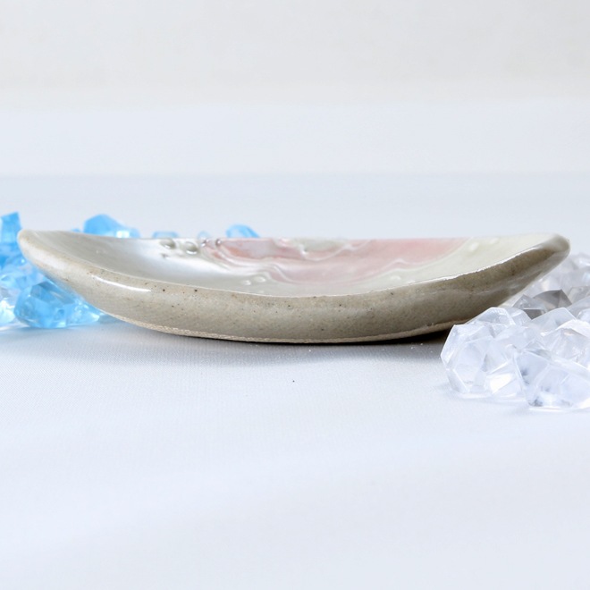 【益子焼】おしゃれ 海の生き物たちシリーズ クラゲ いっちんクラゲの豆皿 【単品1枚】