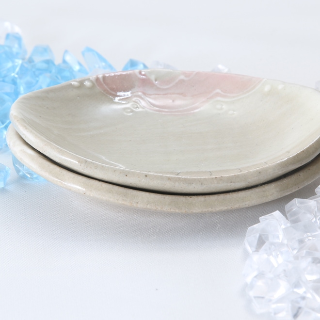 【益子焼】おしゃれ 海の生き物たちシリーズ クラゲ いっちんクラゲの豆皿 【単品1枚】