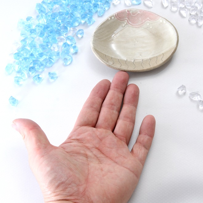 【益子焼】おしゃれ 海の生き物たちシリーズ クラゲ いっちんクラゲの豆皿 【単品1枚】