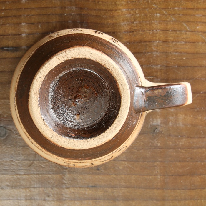 【益子焼】 こどものスープマグカップ マグカップ 子供用 小さめ 釉薬を筆で塗ったレトロな風合い CAFE 【単品1個】
