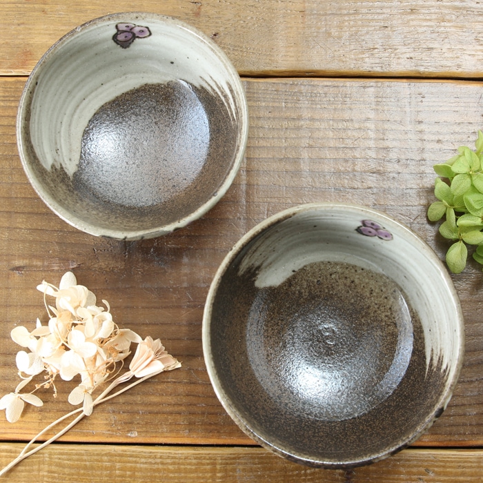 【益子焼】布目ぶどうの夫婦茶碗