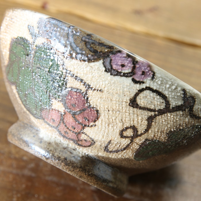 【益子焼】布目ぶどうの夫婦茶碗