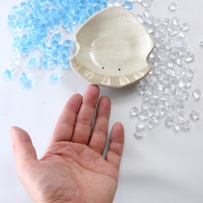 【益子焼】おしゃれ 海の生き物たちシリーズ イカ イカの小皿 豆皿 【単品1枚】