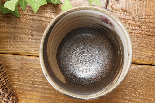 【益子焼】布目ぶどうの 焼酎カップ ロックカップ 【単品１個】