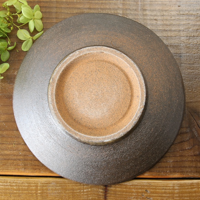 【益子焼】 グラタン皿 スープ碗 布目ぶどう模様 両手付きの浅めグラタン皿【ソーサー付き・単品１客】