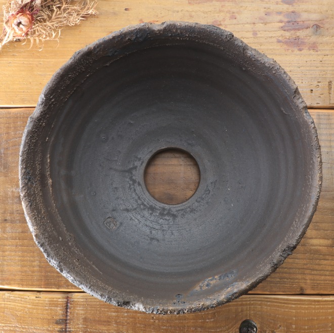 【益子焼】 8.6号鉢 高さ約12cm 植木鉢 陶器鉢 塊根植物 アガベ サボテン コーデックス 【砂漠シリーズ】 作家 陶芸家 横山雄一作 一点物