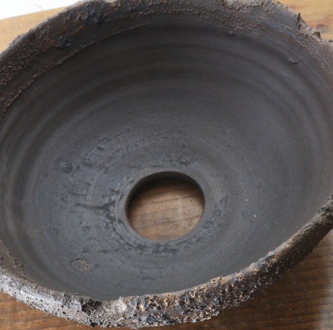 【益子焼】 8.6号鉢 高さ約12cm 植木鉢 陶器鉢 塊根植物 アガベ サボテン コーデックス 【砂漠シリーズ】 作家 陶芸家 横山雄一作 一点物