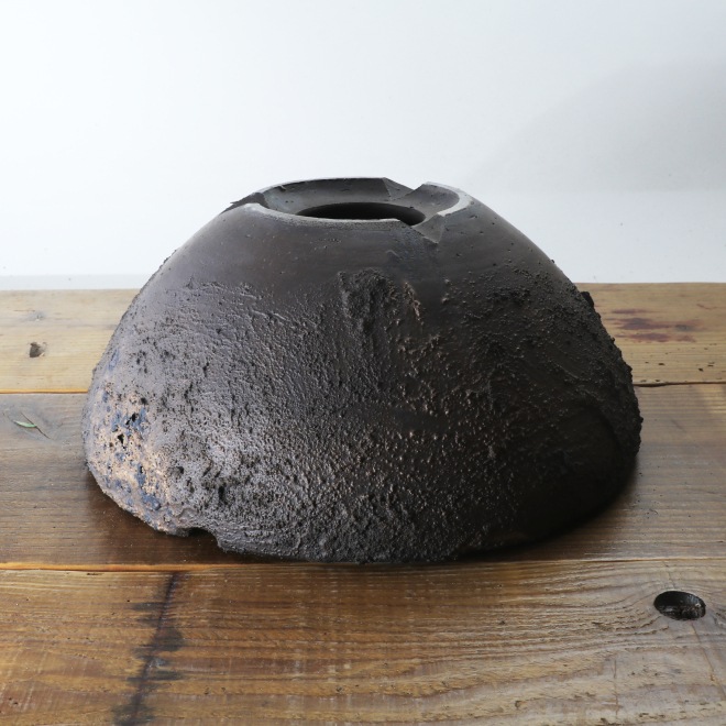 【益子焼】 8.6号鉢 高さ約12cm 植木鉢 陶器鉢 塊根植物 アガベ サボテン コーデックス 【砂漠シリーズ】 作家 陶芸家 横山雄一作 一点物