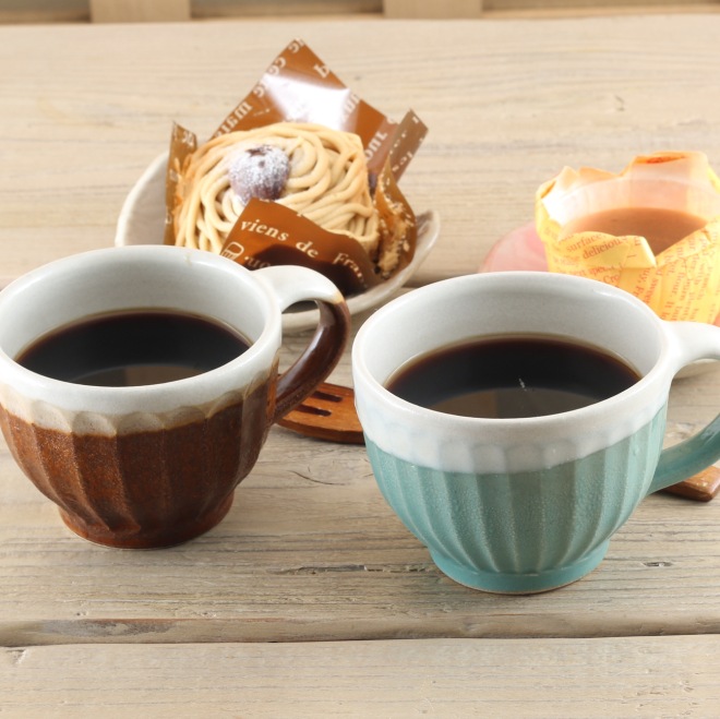 【益子焼】 珈琲カップ コーヒーカップ しのぎ 【カップのみ単品販売】