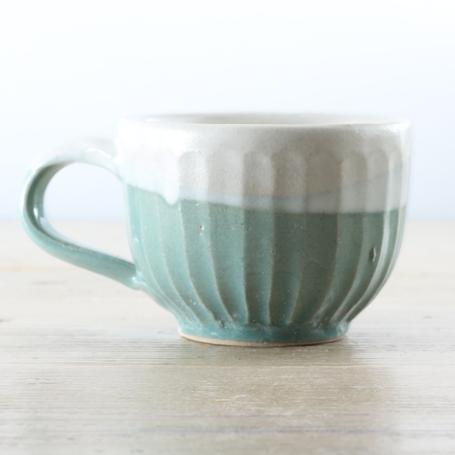 【益子焼】 珈琲カップ コーヒーカップ しのぎ 【カップのみ単品販売】