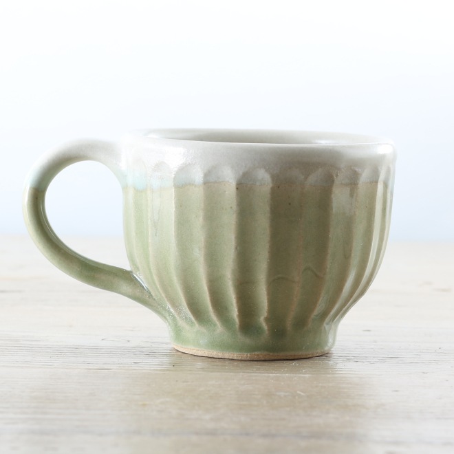 【益子焼】 珈琲カップ コーヒーカップ しのぎ 【カップのみ単品販売】