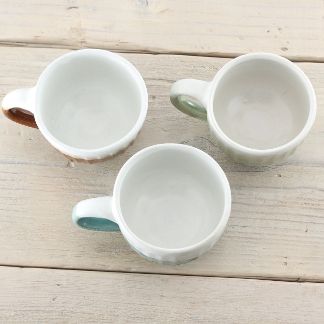 【益子焼】 珈琲カップ コーヒーカップ しのぎ 【カップのみ単品販売】