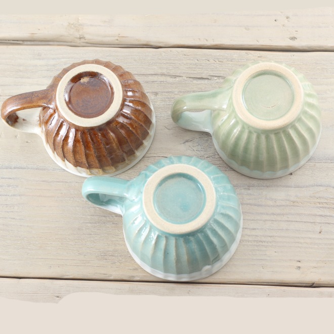 【益子焼】 珈琲カップ コーヒーカップ しのぎ 【カップのみ単品販売】