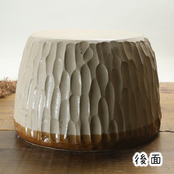 【益子焼】 かわいい ペットのお家 チンチラの砂浴び容器・寝床・隠れ家に「陶器のちら壺（ちらつぼ）」 直径約25cm。高さ約17cm【単品販売】※送料込み※沖縄は送料+880円別途