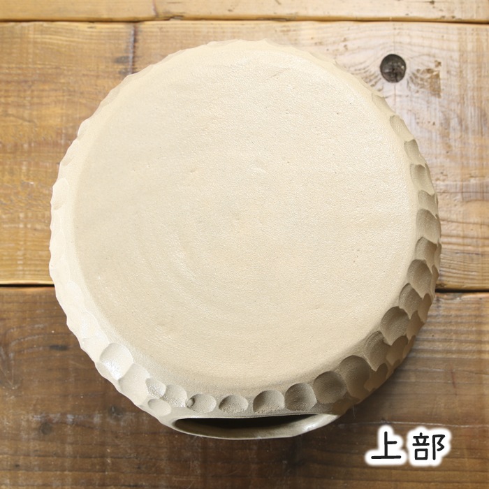 【益子焼】 かわいい ペットのお家 チンチラの砂浴び容器・寝床・隠れ家に「陶器のちら壺（ちらつぼ）」 直径約25cm。高さ約17cm【単品販売】※送料込み※沖縄は送料+880円別途