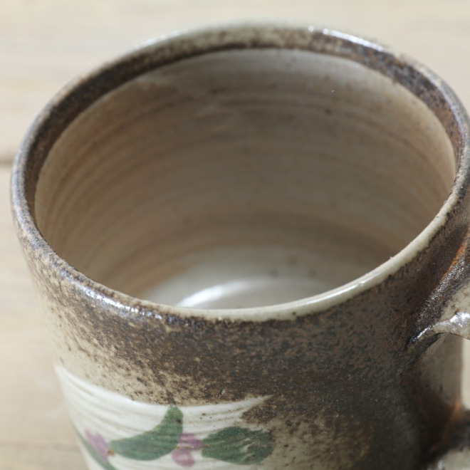 【益子焼】炭化焼シリーズ シンプルデザイン 寸胴マグカップ 【単品１個】