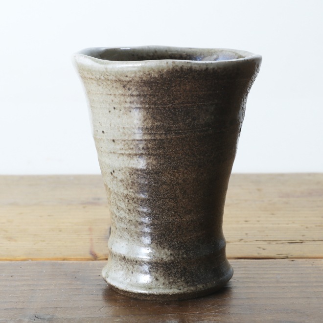 【益子焼】こだわりのお手頃タンブラー 布目ぶどう NEWデザイン 【単品１個】