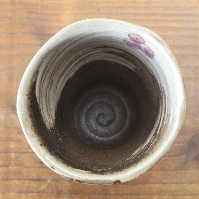 【益子焼】こだわりのお手頃タンブラー 布目ぶどう NEWデザイン 【単品１個】