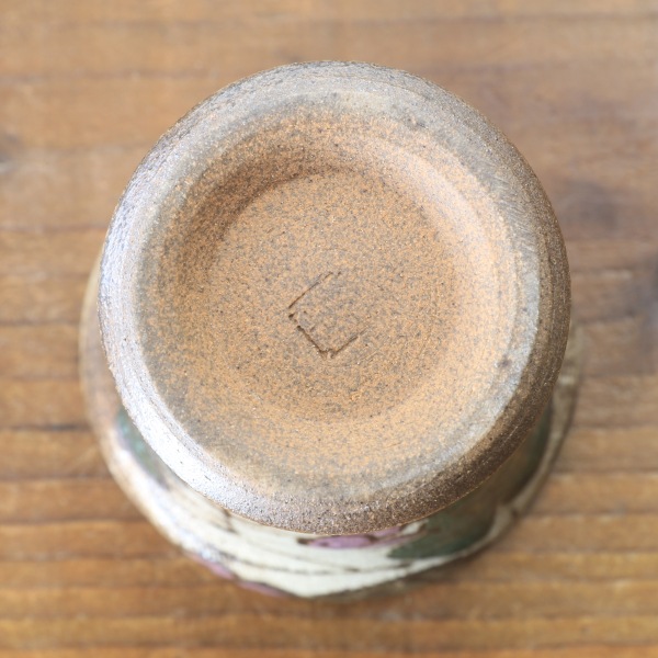 【益子焼】こだわりのお手頃タンブラー 布目ぶどう NEWデザイン 【単品１個】